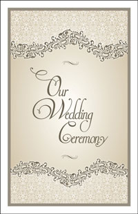 Wedding Program Cover Template 4A - Graphic 7